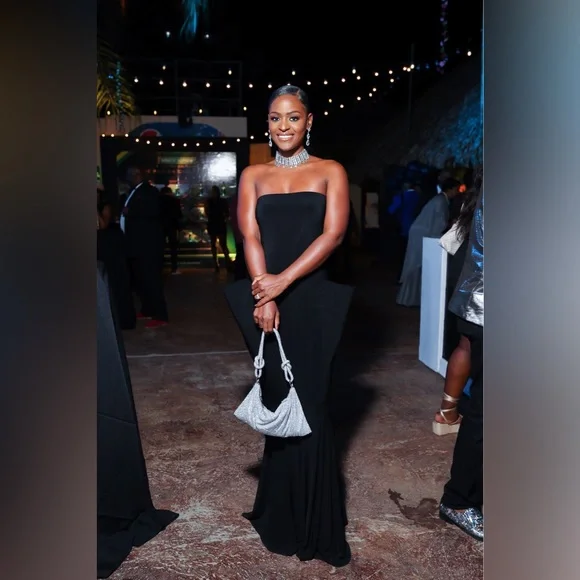 Norma Kamali Strapless Wing Fishtail Gown in Black - Picture 9 of 9